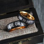 Ride or Die Rings, Ride or Die, Ride or Die Wedding Rings, Ride or Die Wedding Bands, Black Wedding Rings, Black Wedding Bands, Biker Rings - Image 5