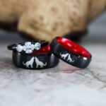 Wolves Rings, Howling Wolves Wedding Bands, Wolf Jewelry