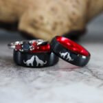 Wolves Rings, Howling Wolves Wedding Bands, Wolf Jewelry