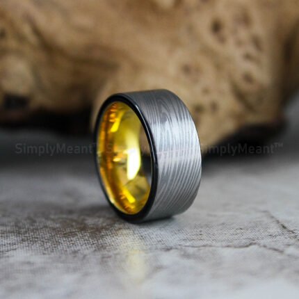 Damascus Steel Ring, Damascus Steel Wedding Band, Damascus Steel Wedding Ring