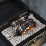 Couple Rings, Black Wedding Bands, Matching Wedding Rings - Image 8