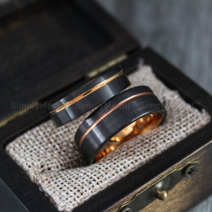 Couple Rings, Black Wedding Bands, Matching Wedding Rings
