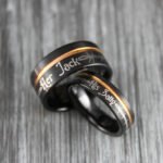 Her Jack His Sally Rings, Simply Meant To Be Wedding Bands, Black Wedding Bands