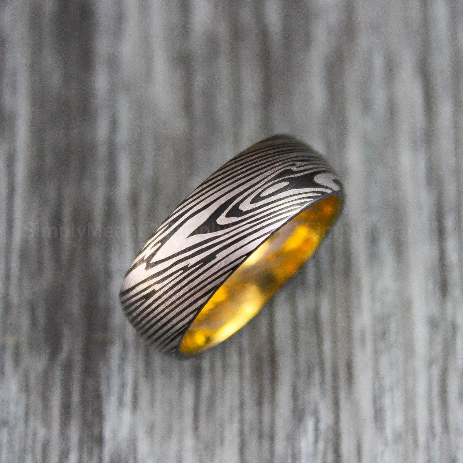 IMG_1578 Damascus Steel Ring, Damascus Steel Wedding Band, Damascus Steel Wedding Ring - Image 1