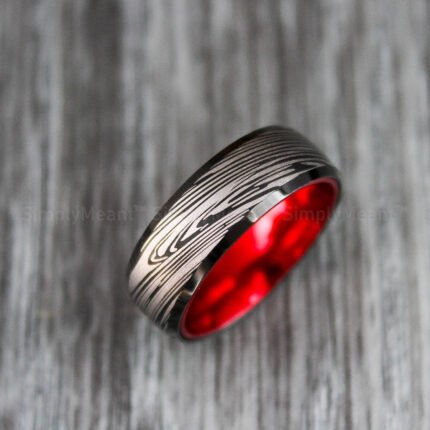 Damascus Steel Ring, Damascus Steel Wedding Band, Damascus Steel Wedding Ring