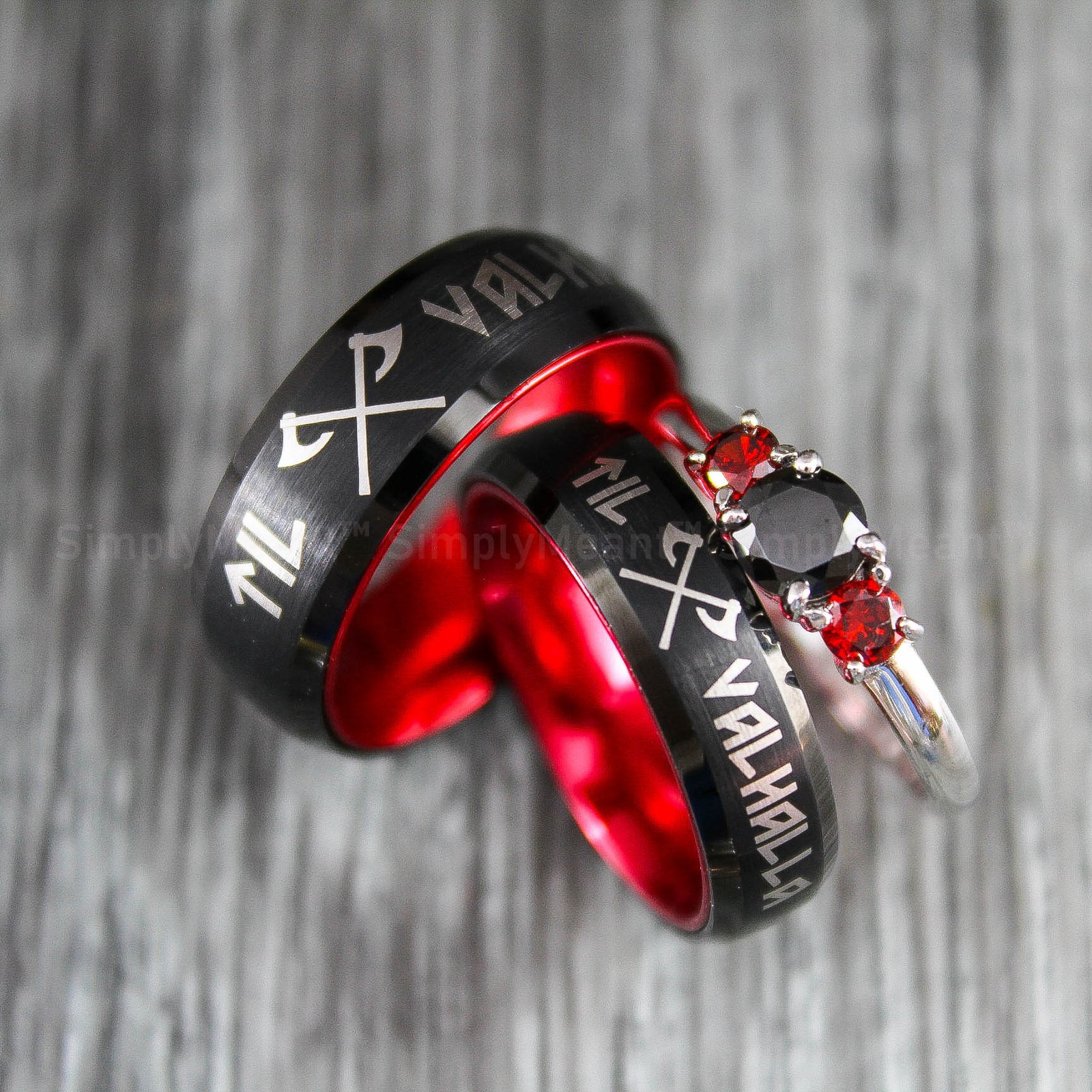IMG_1613 Til Valhalla Rings, Til Valhalla Wedding Bands, Vikings Couple Rings - Image 1