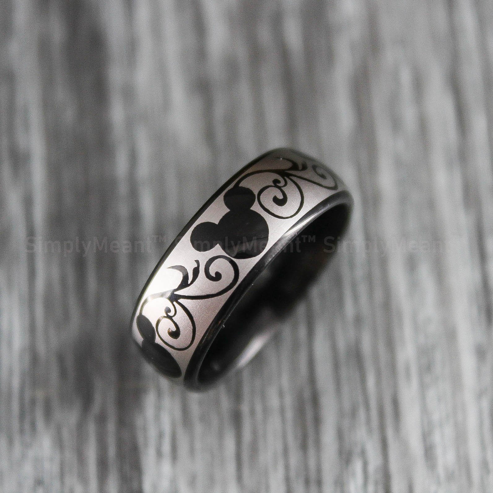 IMG_1618 Mickey Mouse Ring, Mickey Mouse Wedding Band, Disney Ring, Disney Jewelry - Image 1