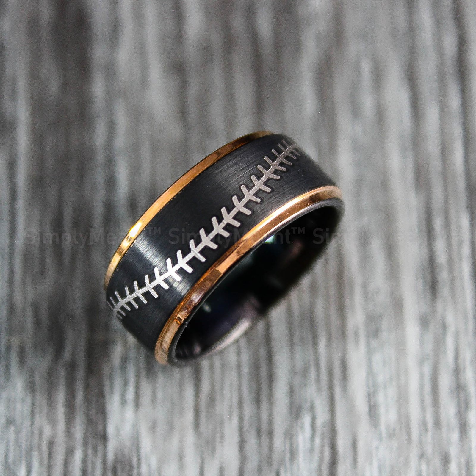 IMG_1677 Baseball Ring, Baseball Jewelry, Baseball Stitch Wedding Band - Image 1