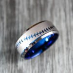 Baseball Ring, Baseball Jewelry, Baseball Stitch Wedding Band