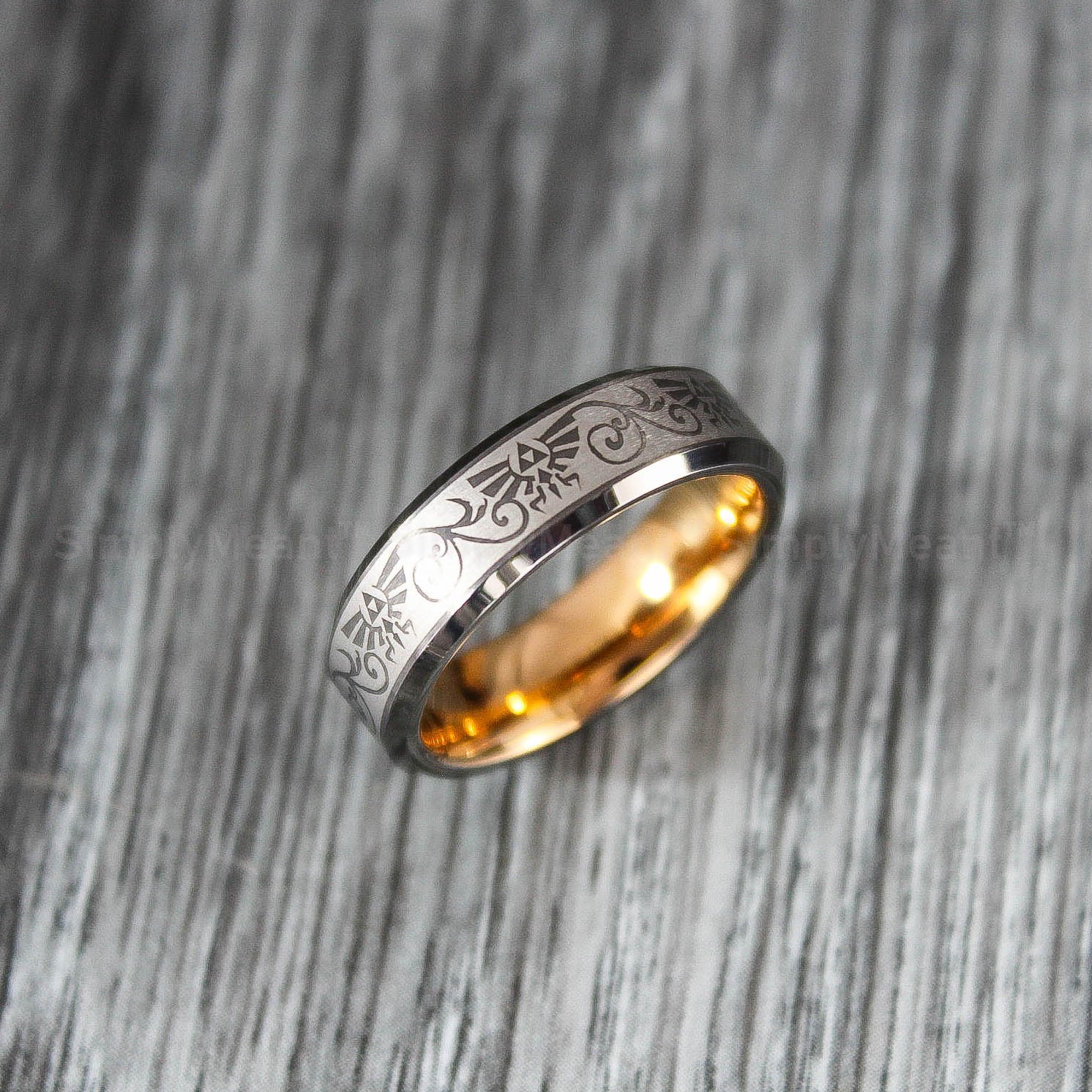 IMG_1791 Zelda Wedding Ring, Legend of Zelda Wedding Ring, Zelda Jewelry, Gamer Ring - Image 1