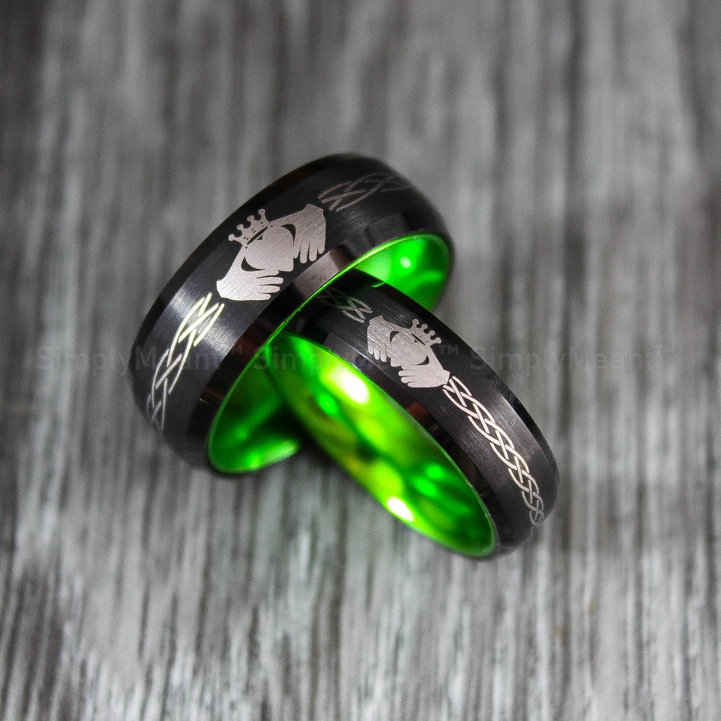 IMG_1815 Claddagh Rings, Claddagh Couple Wedding Bands, Irish Rings, Couple Ring Set - Image 1