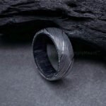 Damascus Steel Ring, Damascus Steel Wedding Band, Damascus Steel Wedding Ring - Image 3
