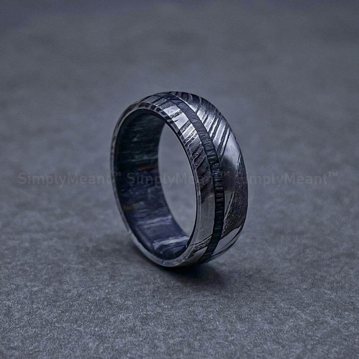 2b8cc0b824cd6c06a0f47b6fc2f8fe44 Damascus Steel Ring, Damascus Steel Wedding Band, Damascus Steel Wedding Ring - Image 1