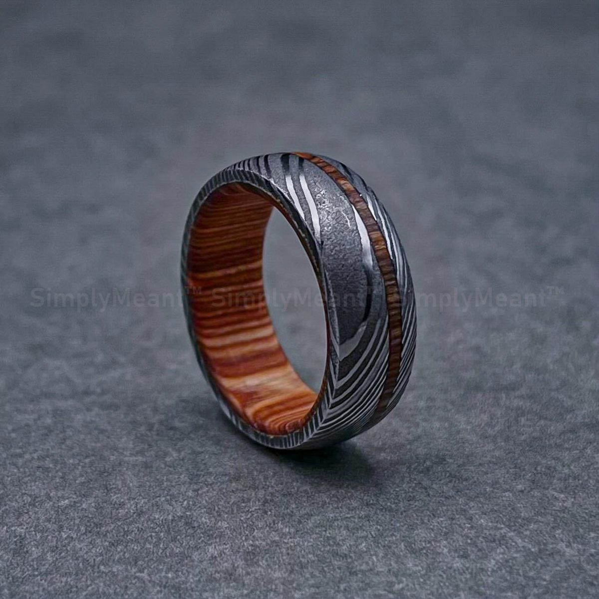 30644db7e770673509a59163cef40ab5 Damascus Steel Ring, Damascus Steel Wedding Band, Damascus Steel Wedding Ring - Image 1