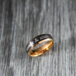 Wedding Rings, Forever and Always Rings, Black Wedding Bands, Couple Ring Set, Matching Couple Rings - Image 4