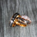 Wedding Rings, Forever and Always Rings, Black Wedding Bands, Couple Ring Set, Matching Couple Rings