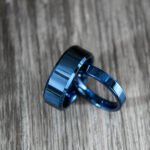 Blue Wedding Rings, Couple Wedding Bands, Couple Ring Set, Blue Wedding Bands