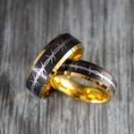 Yellow Gold Rings, Barbed Wire Ring, Black Wedding Band, Barbed Wire Wedding Band - Image 4