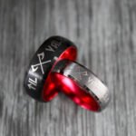 Til Valhalla Rings, Til Valhalla Wedding Bands, Vikings Couple Rings - Image 5