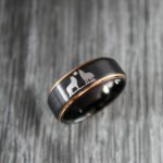 Wolves Ring, Howling Wolves Wedding Band, Wolf Jewelry