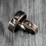 Wolves Ring, Howling Wolves Wedding Band, Wolf Jewelry - Image 4