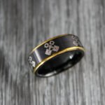 Mechanic Ring, Pistons Ring, Engine Ring, Mechanic Wedding Ring, Black Wedding Band