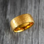 Hammered Ring, Gold Wedding Band, Hammered Wedding Band