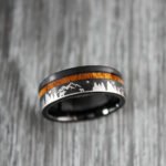 Wolf Ring, Mountain Scape Ring, Bear Ring, Forest Ring, Hunting Jewelry