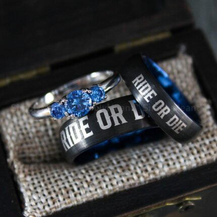 Ride or Die Rings, Ride or Die, Ride or Die Wedding Rings, Ride or Die Wedding Bands, Black Wedding Rings, Black Wedding Bands, Biker Rings