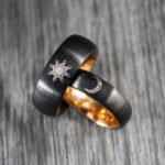 Sun and Moon Rings, Sun and Moon Wedding Bands, Sun and Moon Jewelry, Couple Rings - Image 3