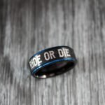 Ride or Die Ring, Ride or Die, Ride or Die Wedding Ring, Ride or Die Wedding Bands, Black Wedding Ring, Black Wedding Band, Biker Ring