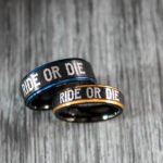 Ride or Die Ring, Ride or Die, Ride or Die Wedding Ring, Ride or Die Wedding Bands, Black Wedding Ring, Black Wedding Band, Biker Ring - Image 4