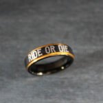 Ride or Die Ring, Ride or Die, Ride or Die Wedding Ring, Ride or Die Wedding Bands, Black Wedding Ring, Black Wedding Band, Biker Ring