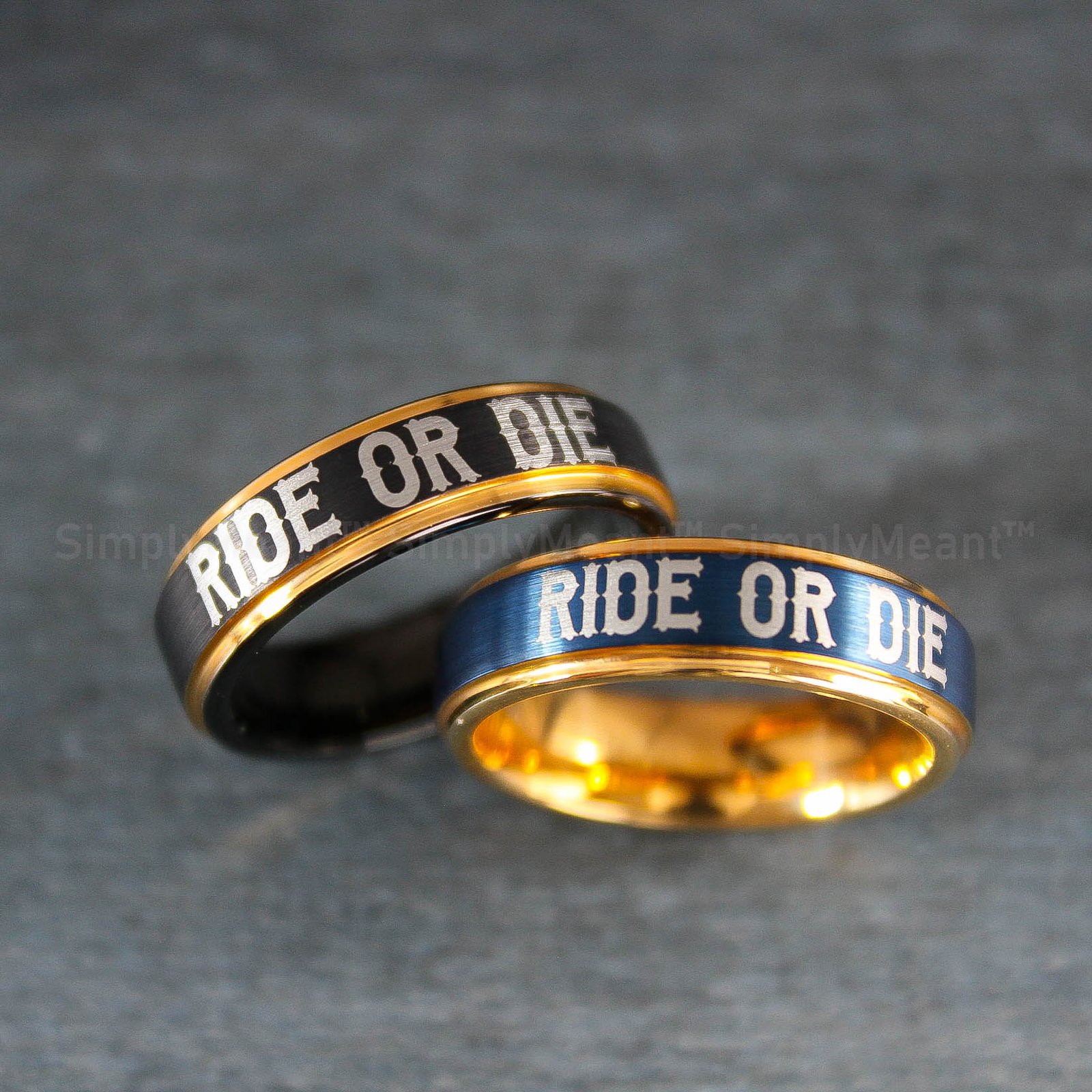 IMG_2041 Ride or Die Rings, Ride or Die, Ride or Die Wedding Ring, Ride or Die Wedding Bands, Black Wedding Rings, Black Wedding Bands, Biker Rings - Image 1