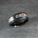 Ride or Die Ring, Ride or Die, Ride or Die Wedding Rings, Ride or Die Wedding Band, Black Wedding Ring, Black Wedding Band, Biker Ring