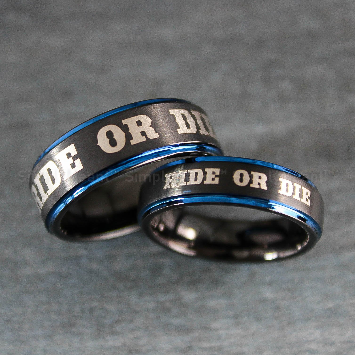 IMG_2046 Ride or Die Rings, Ride or Die, Ride or Die Wedding Rings, Ride or Die Wedding Bands, Black Wedding Rings, Black Wedding Bands, Biker Rings - Image 1