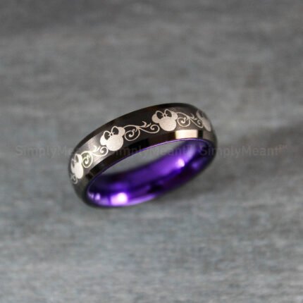 Minnie Mouse Ring, Mickey Mouse Wedding Band, Disney Ring, Disney Jewelry