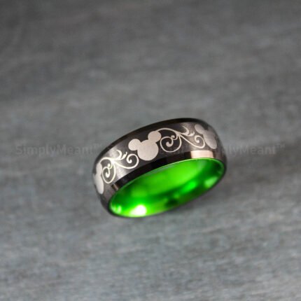 Mickey Mouse Ring, Mickey Mouse Wedding Band, Disney Ring, Disney Jewelry