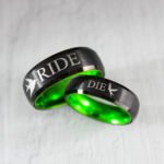 Ride or Die Rings, Ride or Die, Ride or Die Wedding Rings, Ride or Die Wedding Bands, Black Wedding Rings, Black Wedding Bands, Biker Rings