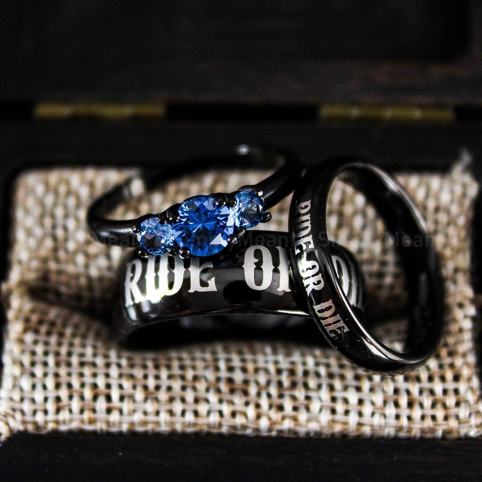IMG_2093 Ride or Die Rings, Ride or Die, Ride or Die Wedding Rings, Ride or Die Wedding Bands, Black Wedding Rings, Black Wedding Bands, Biker Rings - Image 1