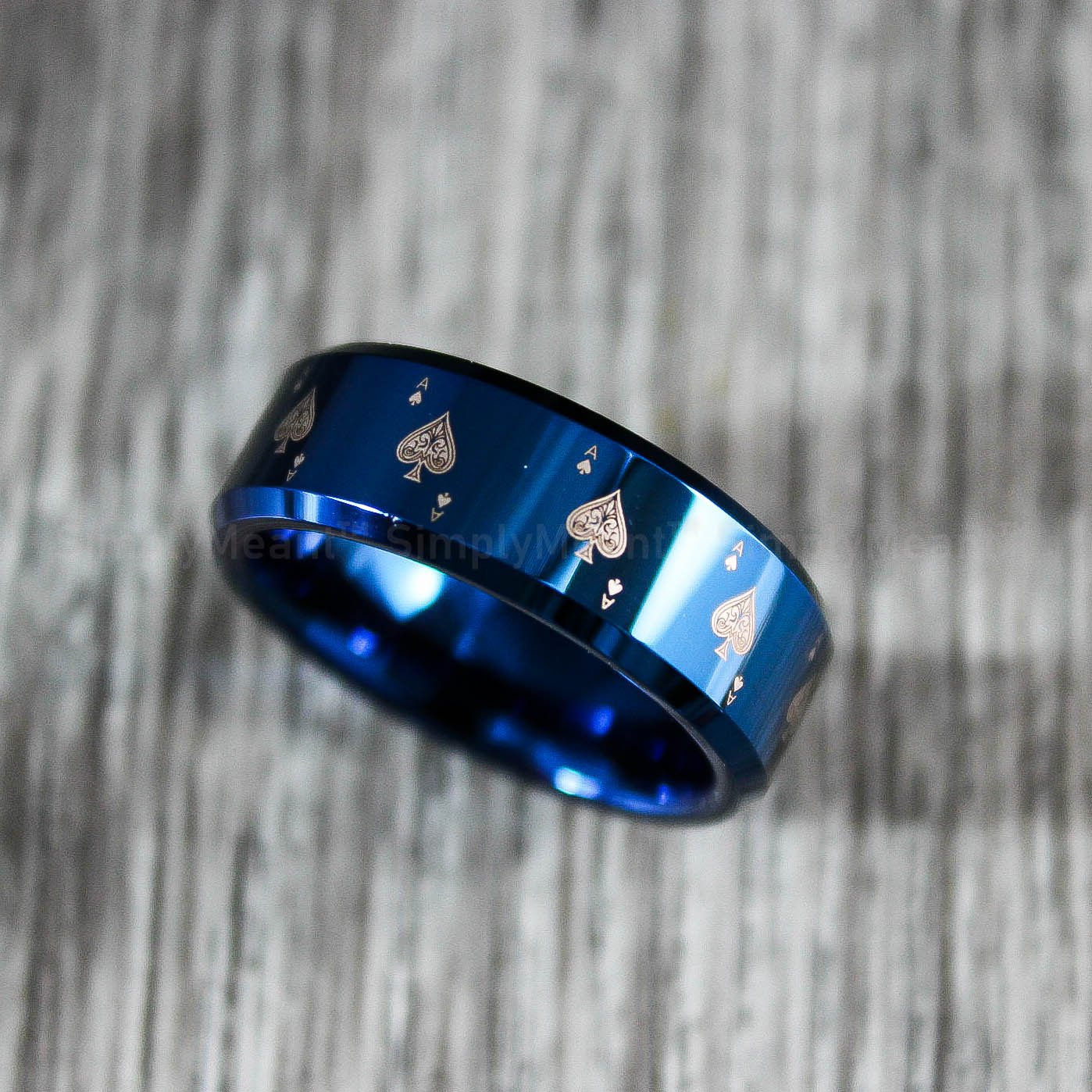 IMG_2124 Ace Of Spades Ring, Ace of Spades Wedding Band, Gaming Wedding Band, Poker Ring - Image 1