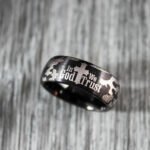 Camo Ring, In God We Trust Ring, Army Wedding Band, Camo Wedding Ring