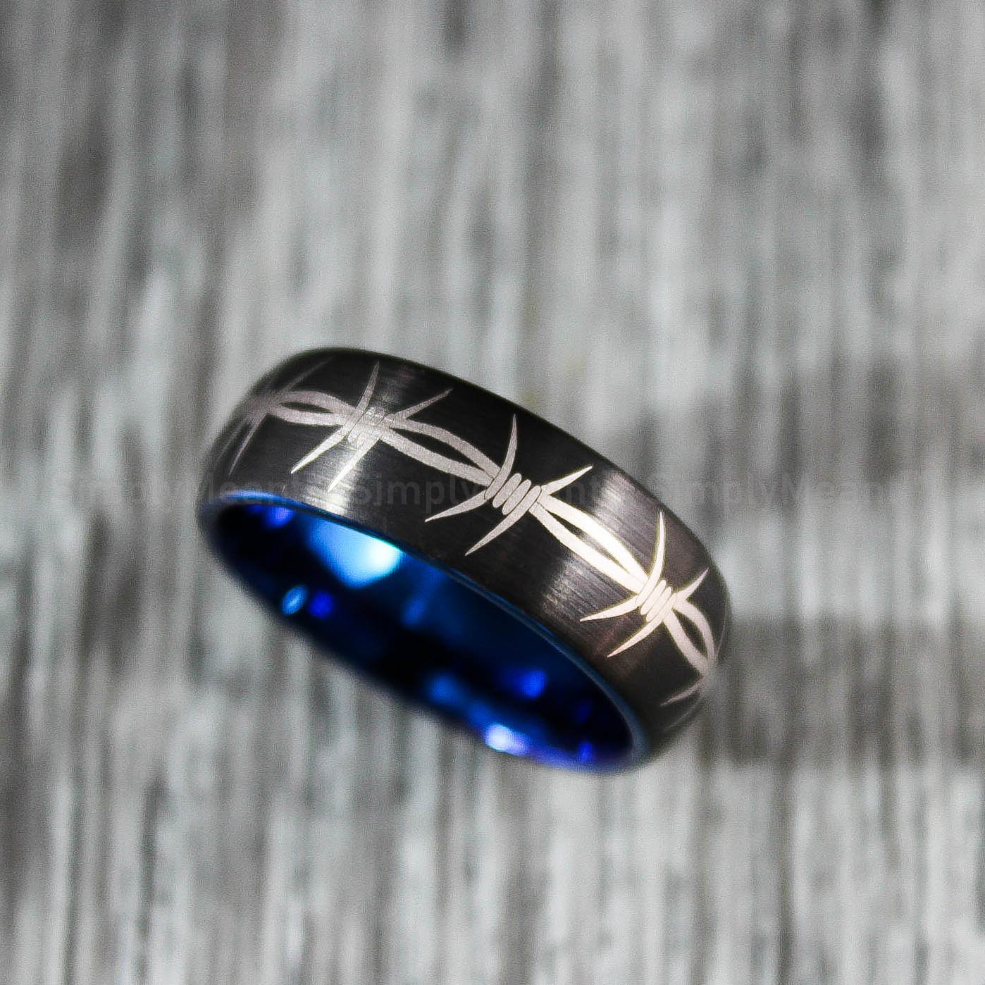 IMG_2127 Barbed Wire Ring, Black Wedding Band, Barbed Wire Wedding Band, Biker Ring - Image 1