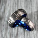 Her Jack His Sally Rings, Simply Meant To Be Wedding Bands, Couple Rings - Image 3