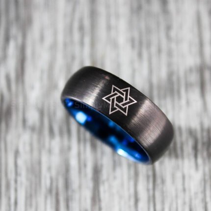 Star of David Ring, Judaica Jewelry, Star of David Wedding Band