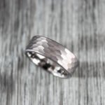 Hammered Rings, Silver Wedding Bands, Hammered Wedding Bands, Silver Wedding Rings - Image 3
