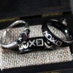 Player 1 Player 2 Ring, Gamer Ring, Gamer Wedding Band, Black Wedding Band, Video Game Ring, Gamer Jewelry, Couple Rings, Matching Rings