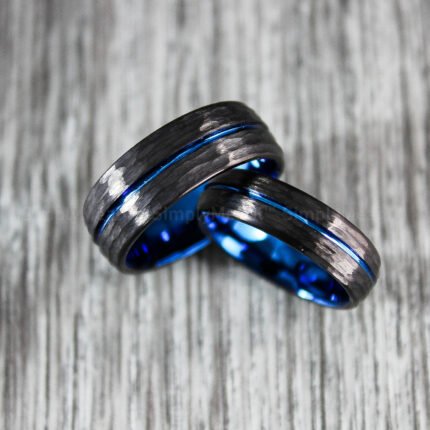 Hammered Wedding Bands, Hammered Rings, Hammered Wedding Rings, Matching Couple Rings
