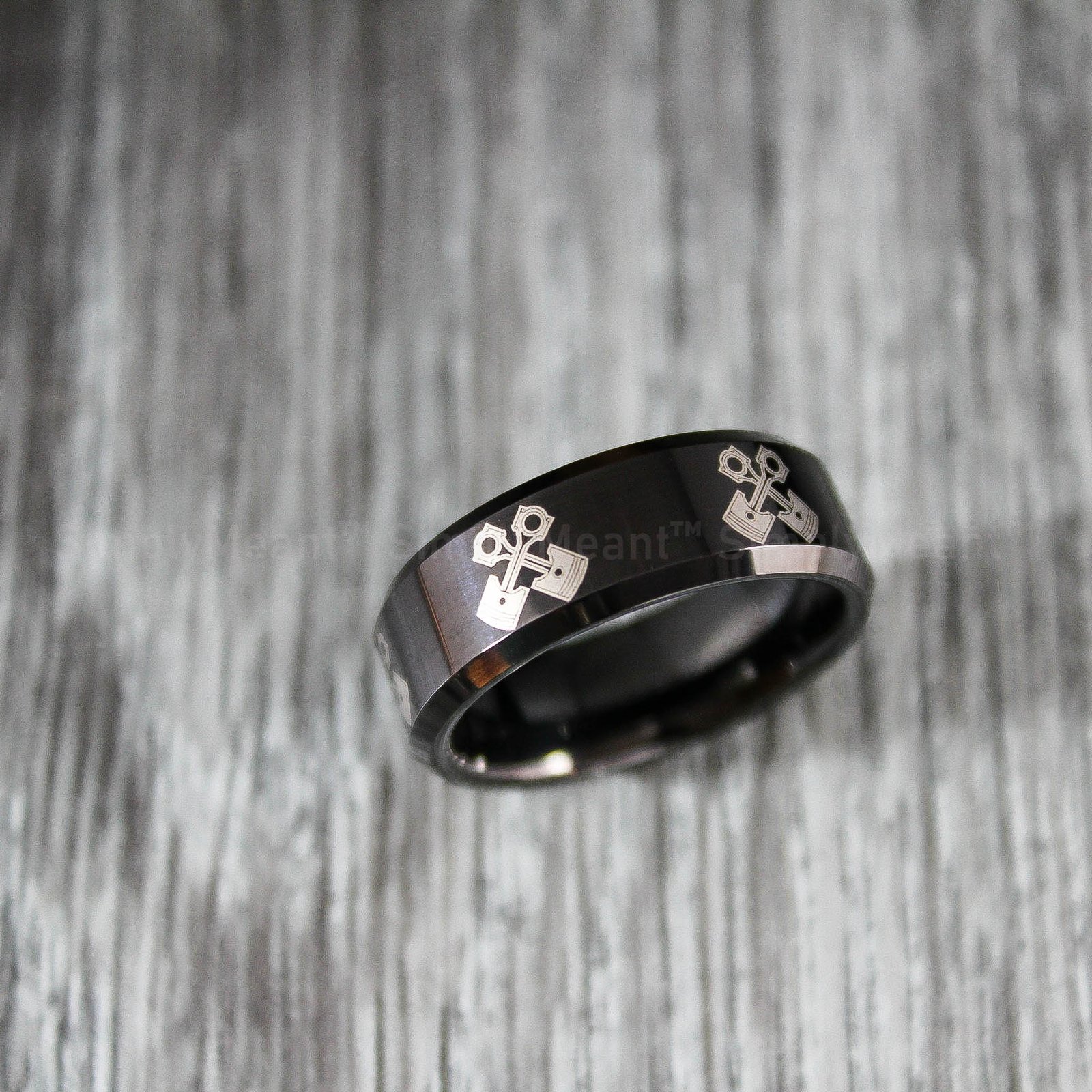 IMG_2164 Mechanic Ring, Pistons Ring, Engine Ring, Mechanic Wedding Ring, Black Wedding Band - Image 1