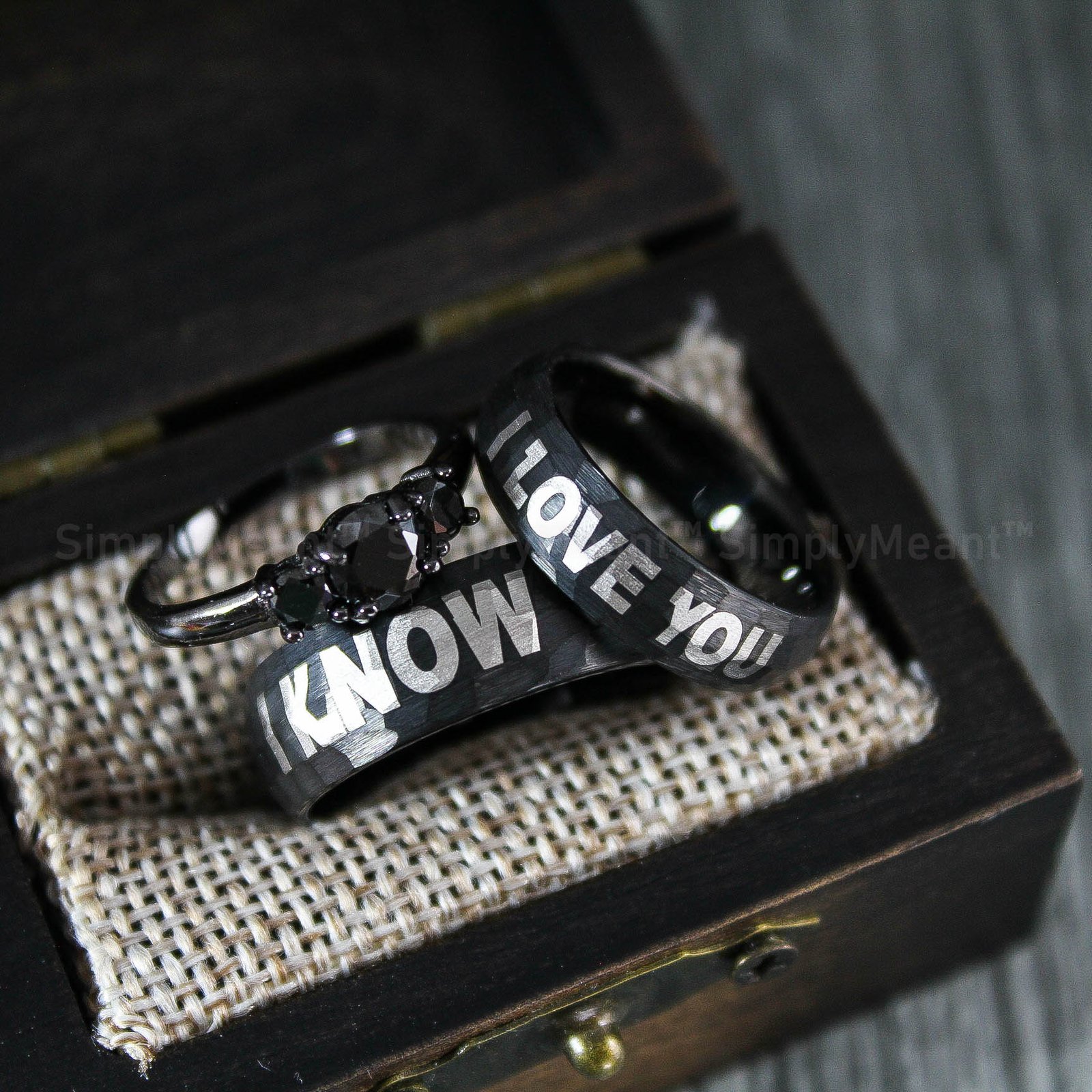 IMG_2176 I Love You I Know Wedding Rings, Star Wars Wedding Rings, Star Wars Jewelry, Star Wars Rings - Image 1